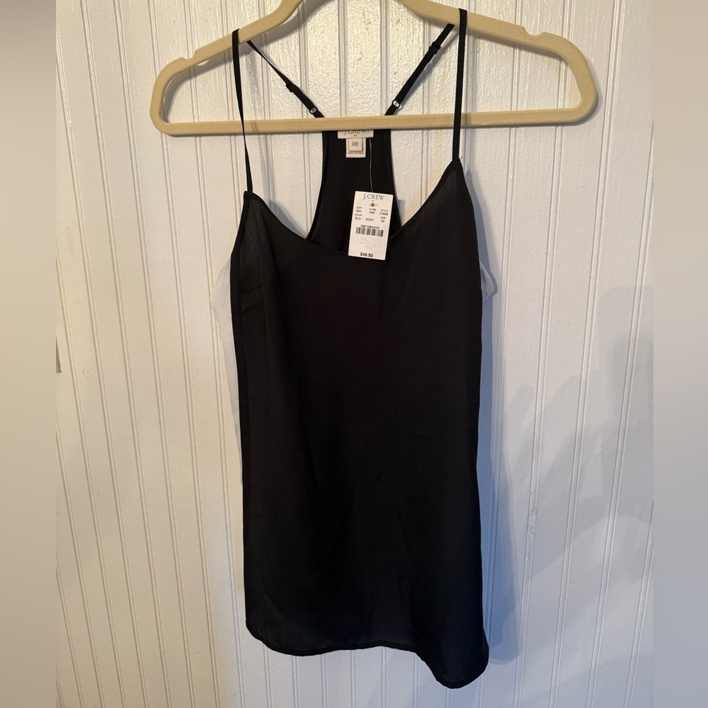 NWT J. Crew Black and white tank top